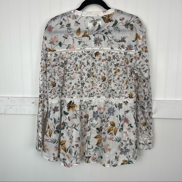 ANTHROPOLOGIE Ginevra Floral Lace Eyelet Blouse - Picture 8 of 10